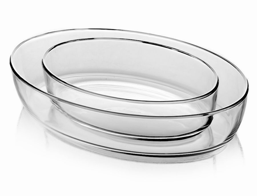 Овальная форма для запекания из боросиликатного стекла BOR Oval red, 3 л, 35 см, красный